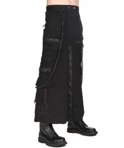 Cheap Caps Store 43 Black Pistol Kilt - Chain Skirt Denim