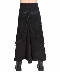 Cheap Caps Store -Cheap Caps Store black pistol kilt chain skirt denim2