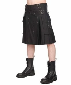 Black Pistol Schottenrock - Button Kilt Denim