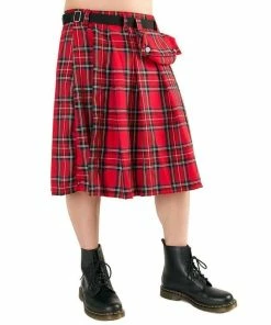 Black Pistol Schottenrock - Short Kilt Tartan Rot