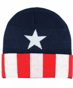 Captain America Beanie - American Flag 7 Captain America Beanie - American Flag -Cheap Caps Store captain america beanie american flag3