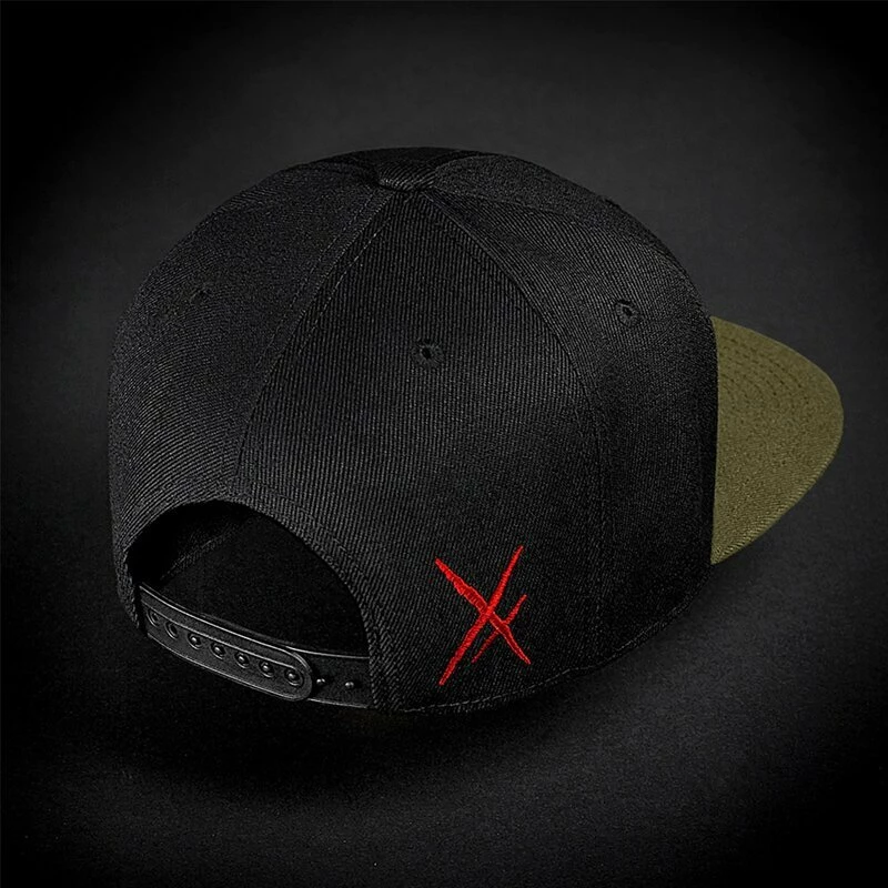 Hyraw Snapback Cap - Khaki Red Flat Brim 8 Hyraw Snapback Cap - Khaki Red Flat Brim – Bild 6