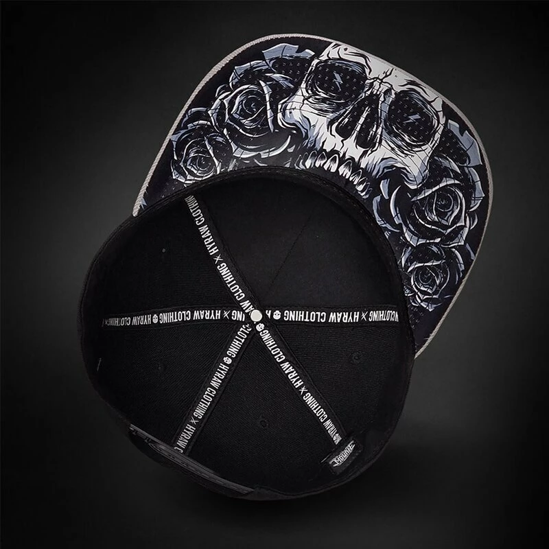 Hyraw Snapback Cap - Light Grey Flat Brim 6 Hyraw Snapback Cap - Light Grey Flat Brim – Bild 4