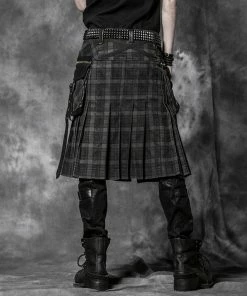 Punk Rave Denim Kilt - Berserk Tartan -Cheap Caps Store punk rave denim kilt berserk tartan4