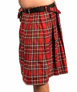 Schottenrock Kilt Mit Sporran - Tartan Rot -Cheap Caps Store schottenrock kilt mit sporran tartan rot3